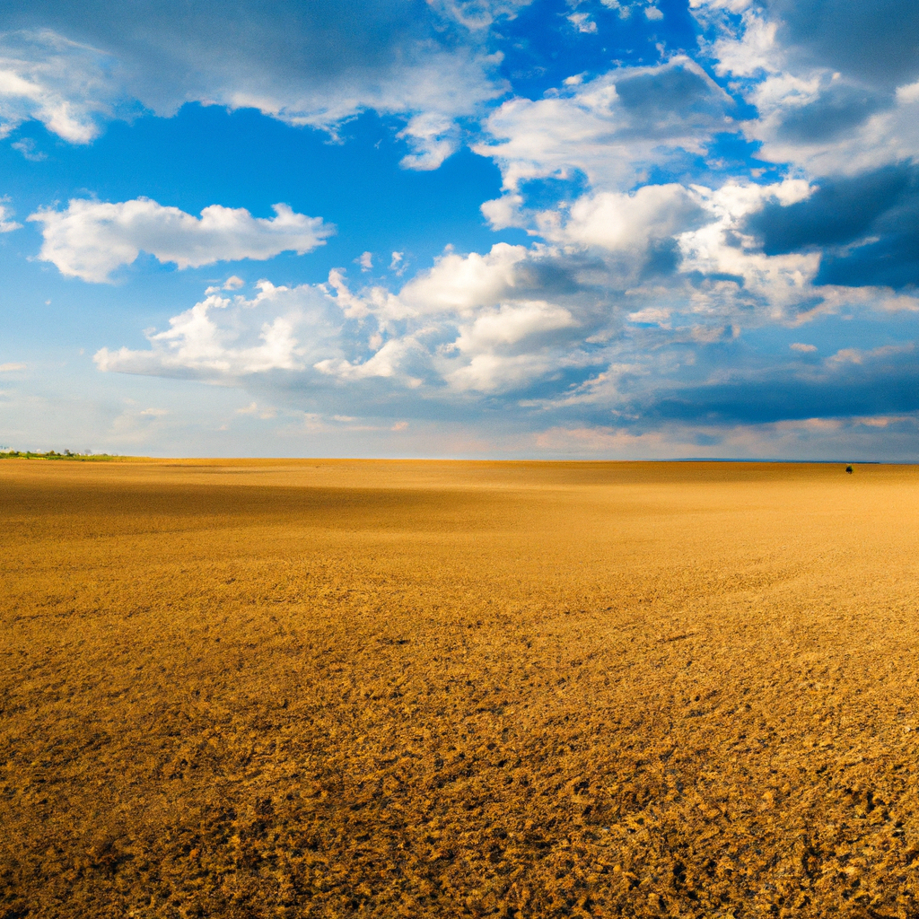 Аэрофотосъемка золотых пшеничных полей на закате, высокодетализированный пейзаж